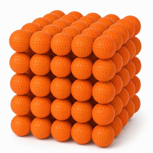ZenNex Orange Foam Golf Practice Balls 120 Pcs with Impact-Resistant Design