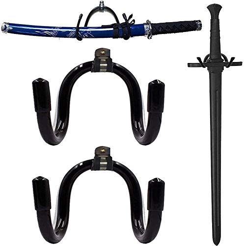 Adjustable Wall Mount Sword Display Rack Set for Collectible Weapons