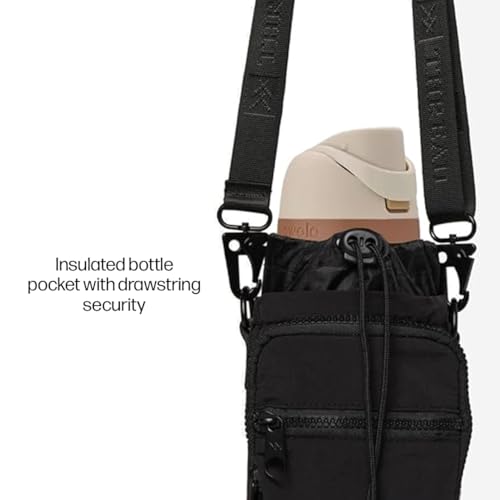 Water Bottle Sling Crossbody Bag with Pockets for Essentials