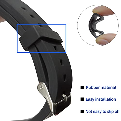 6-Piece Watch Band Loop Holder Keeper for Resin Belts