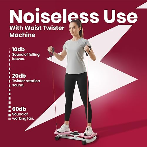 Waist Twister Board with Digital Counter & Resistance Bands - 330 lb Capacity