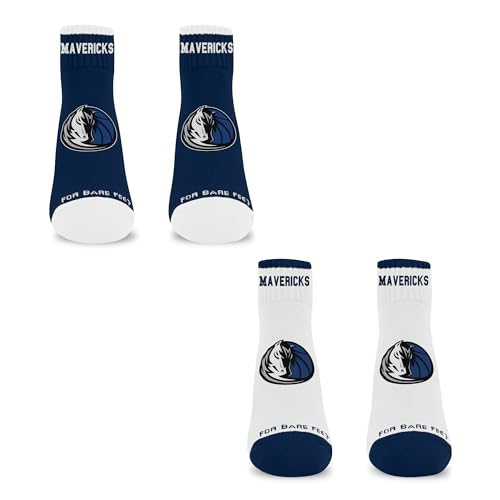 Dallas Mavericks Kids Low Quarter Socks - 2 Pack Team Colors