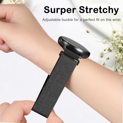 5 Pack Stretchy Watch Bands for Amazfit Bip & GTR Series - Black/Cactus/Starlight/Smoke Violet/Milk Tea