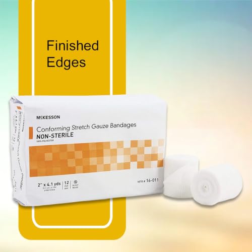 Conforming Stretch Gauze Bandages - 2 Inch x 4.1 Yards, 12 ct
