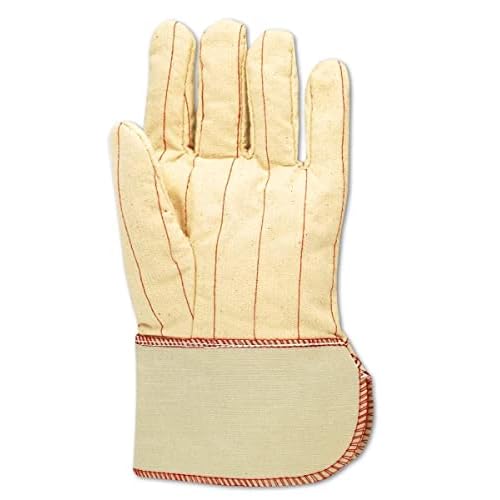 MAGID 794JSC MultiMaster Cotton/Poly Double Palm Canvas Glove with 2-1/2" Safety Cuff, Work, Men Jumbo, White (12 Pairs)