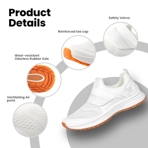 Women's Cycling Shoes - Breathable SPD Compatible Spin Shoes, White