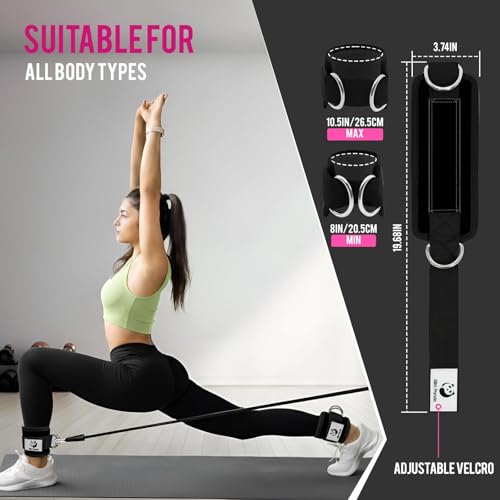 Adjustable Ankle Straps for Cable Machine - Kickbacks & Glute Workouts