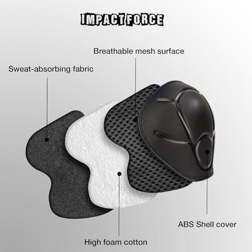 Kids Safety Gear Set - Knee & Elbow Pads with Wrist Guards - Black, Size S (3-7 Years)