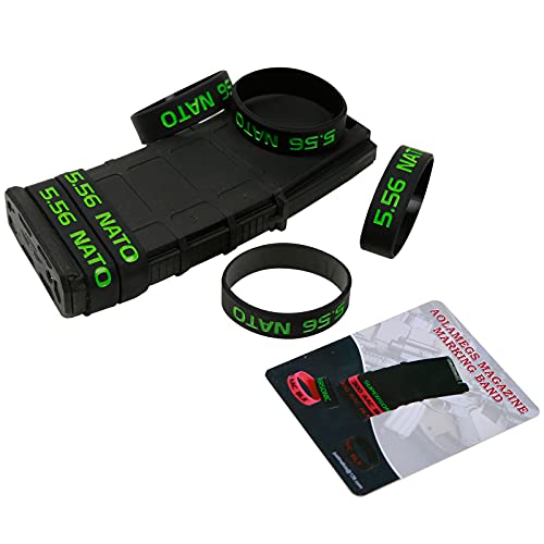 Magazine Marking Bands - 6 Pack Black-Green Silicone