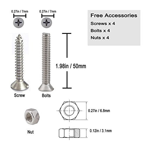 ZOMCHAIN 4 Inch Stainless Steel Boat Cleat 2PCS Dock Mooring Accessories with Screws