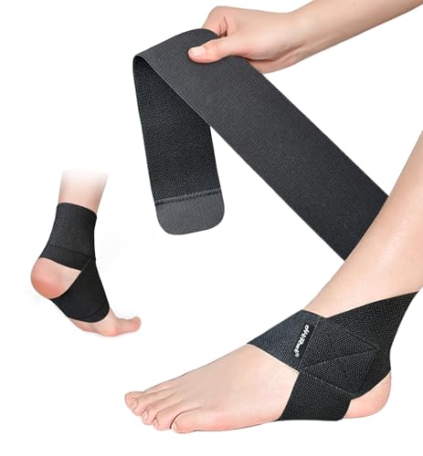 HiRui Adjustable Ankle Support Brace Medium Black for Sprains & Injury Recovery