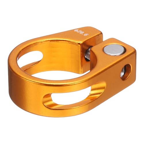 Bicycle Seat Post Clamp 28.6mm Aluminum Alloy - Gold