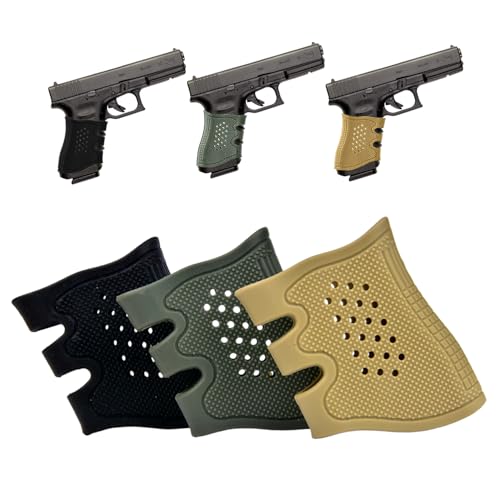 Tactical Rubber Grip Sleeve for Glock - OD, Black, Sand Colors (3 Pcs)