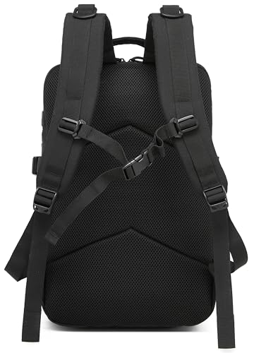 Wotony Black 25L Tactical Military Backpack Waterproof Assault Pack with MOLLE Webbing