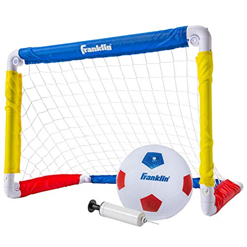 Kids Soccer Goal Set with Ball & Pump - 24" x 16" - Red/Blue/Yellow