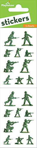 Sticker Pack - Playhouse Perforated Sheets for Crafts - Green Army Men