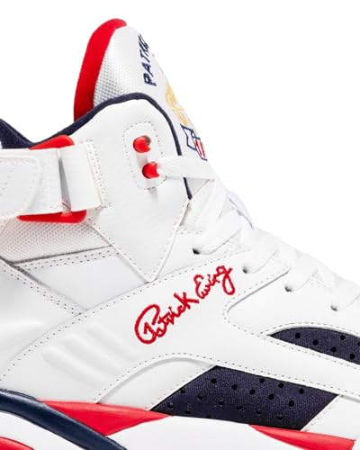 Eclipse OG Basketball Sneakers - White/Navy/Red, Men’s Sizes 5-16