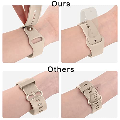 Amazfit Active 2 / Active Watch Bands - Soft Silicone - Smoke Violet + Milk Tea + Starlight