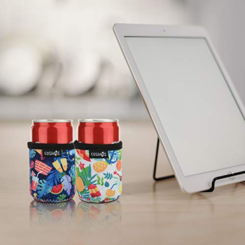 Mini Can Sleeves Insulators - 2 Pcs Soft Neoprene Cooling Covers for 7.5 Oz Cans