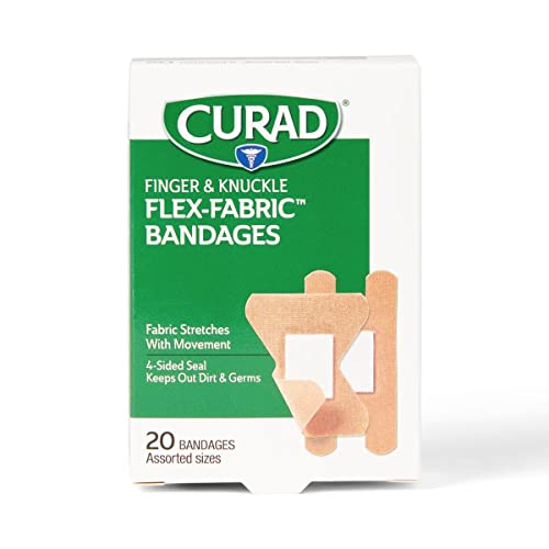 Flex-Fabric Finger & Knuckle Bandages - Assorted Sizes, Box of 20, 0.75"x3"