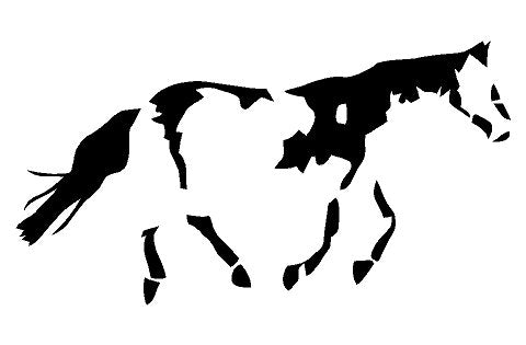 American Paint Horse Vinyl Decal - 6-Inch White Window Sticker
