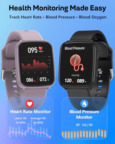 Fitness Tracker with Heart Rate, Blood Pressure & Sleep Monitor