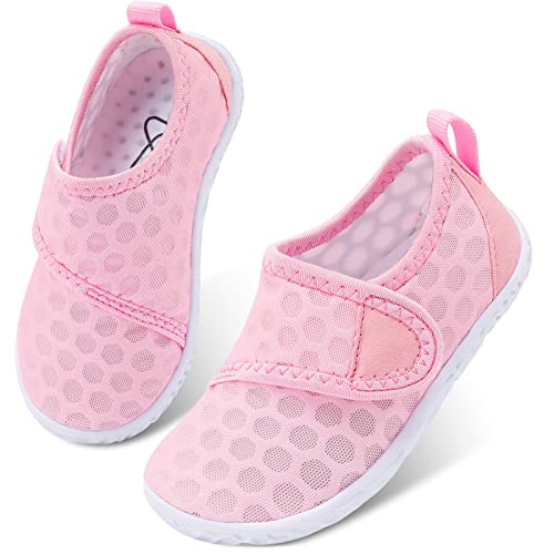 Toddler Water Shoes - Boys & Girls Quick-Dry Aqua Socks - Pink
