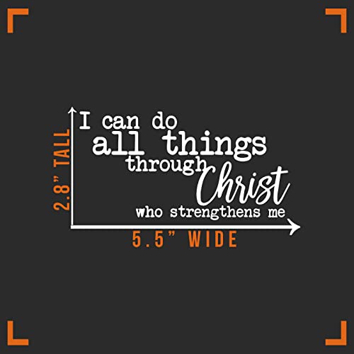 Christian Quote Vinyl Decal Sticker - 8" x 3" - White