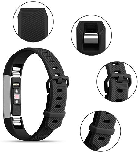 Soft TPU Sport Bands for Fitbit Alta & Alta HR - Black/Black - Large