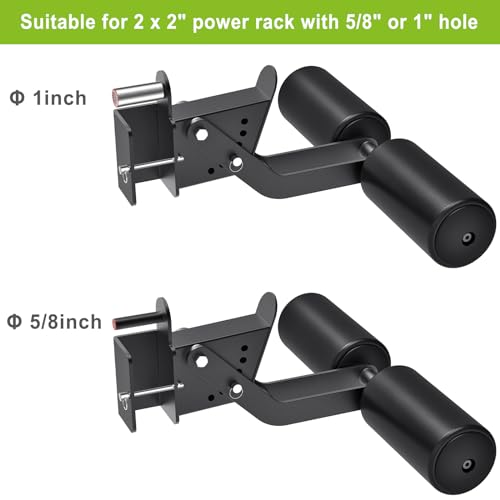 Adjustable Nordic Curl Attachment for 2" x 2" Power Rack - Premium Leather