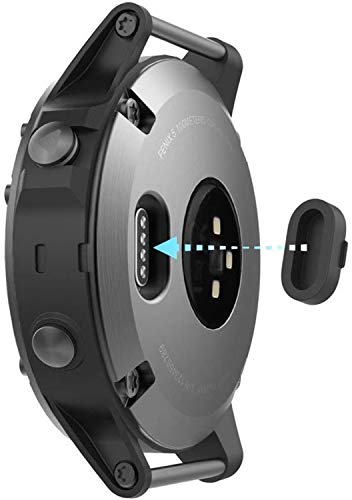 Silicone Dust Plug Caps for Garmin Smartwatches - 10 Pack Black