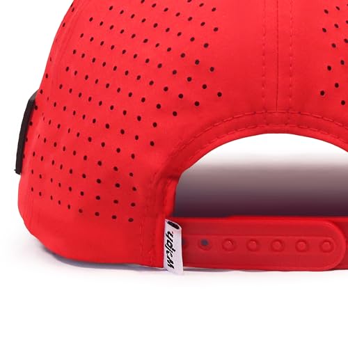 Wolph Red American Golf Hat – Funny Snapback Cap with Rope Style & USA Flag