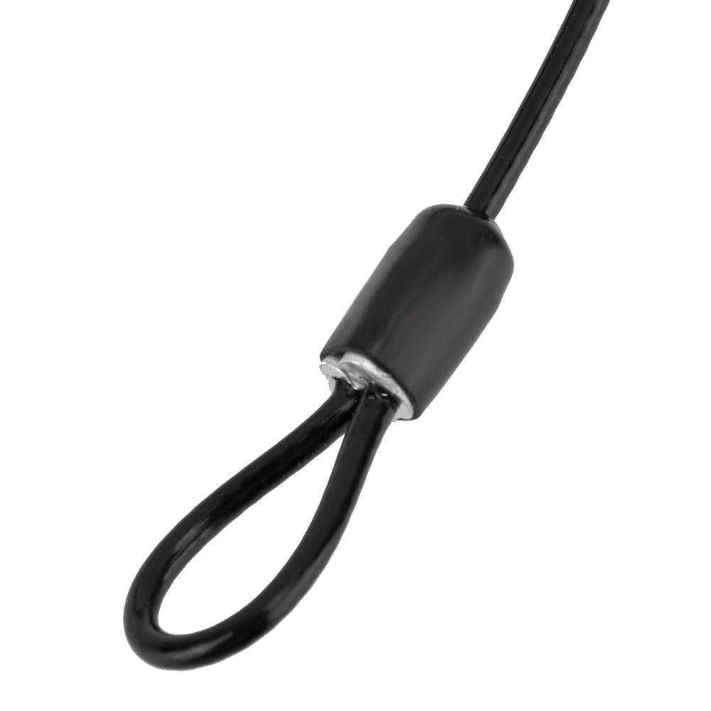 Steel Cable Security Lock – Double Looped Stainless Steel Bike, Scooter & Bag Lock – Flexible, Portable, Anti-Theft Wire Lock for Helmets, Sports Equipment & Luggage