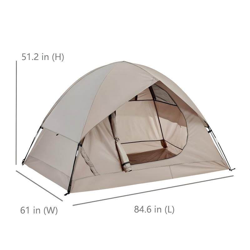 Avocado Green 2-Person Waterproof Backpacking Tent with Rain Fly