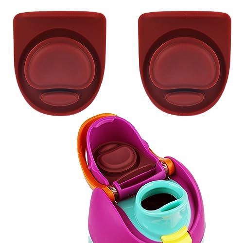 Replacement Stoppers for Owala FreeSip Water Bottles - Dark Red, 2 Pack