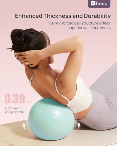 Anti-Burst Exercise Ball - Thickened Yoga & Pilates Ball 25cm - Pale Green