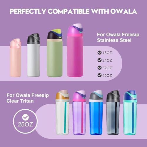Ruzkq Purple Pink Replacement Lid for Owala 16oz-40oz Water Bottles, Leakproof & BPA-Free