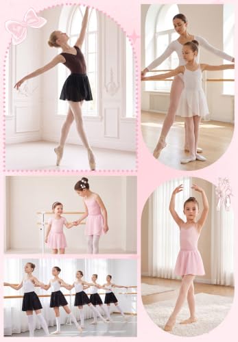 Ballet Skirt for Girls - Chiffon Wrap Dance Skirt, Black, 4-6 Years