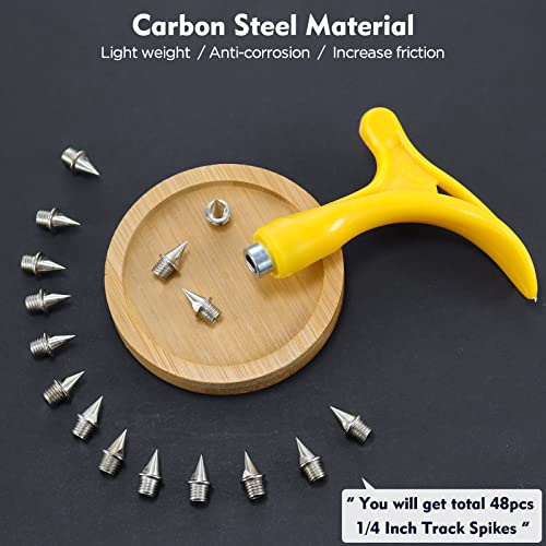 1/4 Inch Track Spikes - Stainless Steel Replacement Spikes (48pcs)