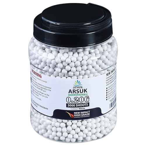 Biodegradable 6mm Airsoft BB Pellets - 5000 Count White
