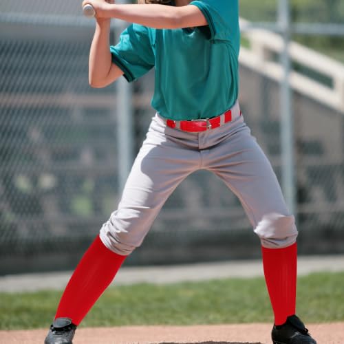 Youth Baseball Socks and Belt Combo Set - Red