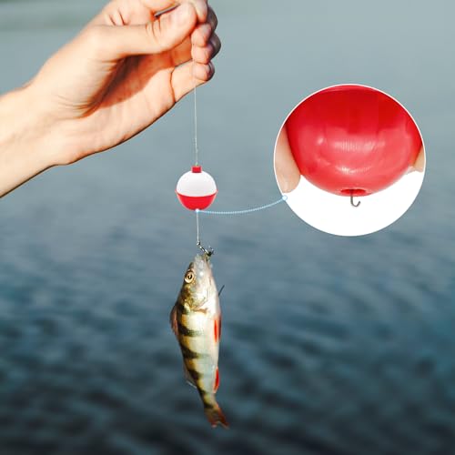 1.5 Inch Fishing Float Bobbers - 50 Pack Durable ABS Buoys