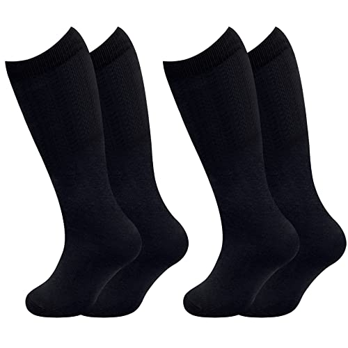 Toddler Soccer & Baseball Socks - 3-6 Years Pure Black