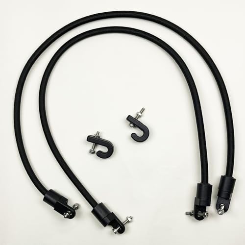 Kayak Bungee Paddle Holders - 2 Pack Paddle Clips with Screws