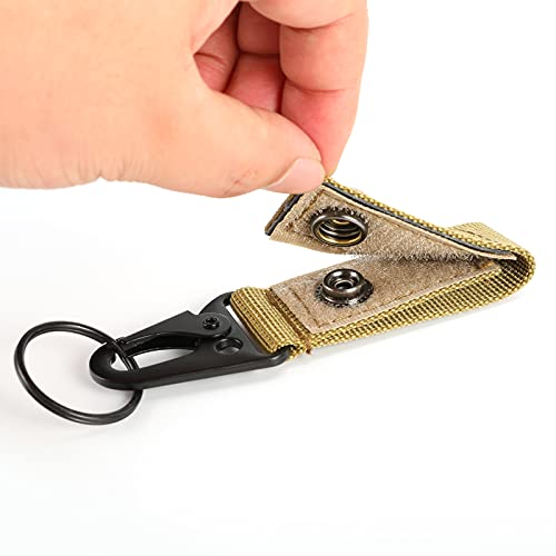 Tactical Molle Belt Keychain Gear Keeper - Tan (Pack of 2)