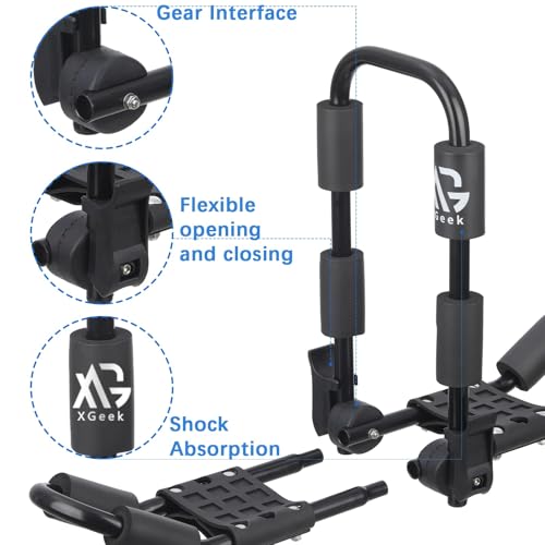 Kayak Roof Rack 4-in-1 Carrier - Adjustable J-Style - Black