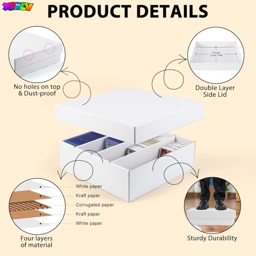 4-Row 3200 Card Capacity Trading Card Storage Box - Organize Game Cards