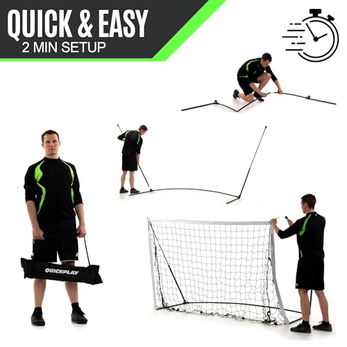 Portable Soccer Goal 12x6ft - Quick Setup & Weatherproof