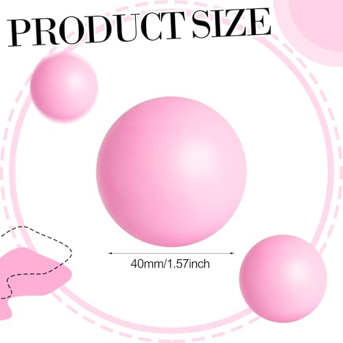 20 Pack Table Tennis Balls - 40mm Light Pink with Organizer Bag
