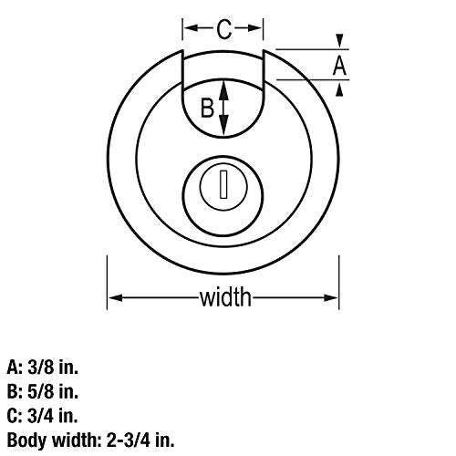 Master Lock 40T Stainless Steel Discus Padlock, 2 Pack
